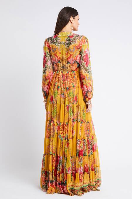 Zariaah Summer Garden Print Maxi Dress 