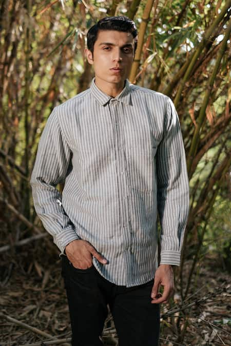 Artless Line Print Shirt 