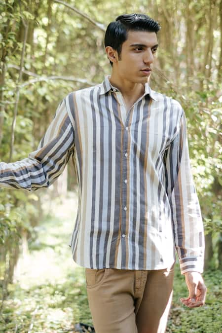 Artless Zebra Crossing Print Shirt 