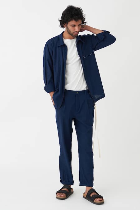 Three Solid Collared Shacket 