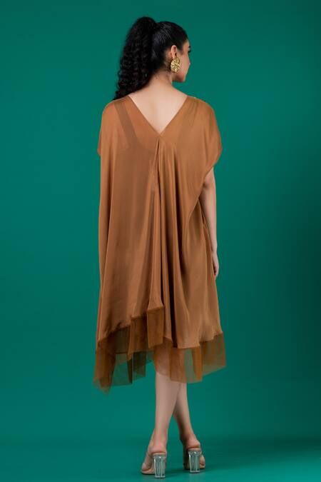 Megha Garg Asymmetric Placement Hand Embroidered Dress 