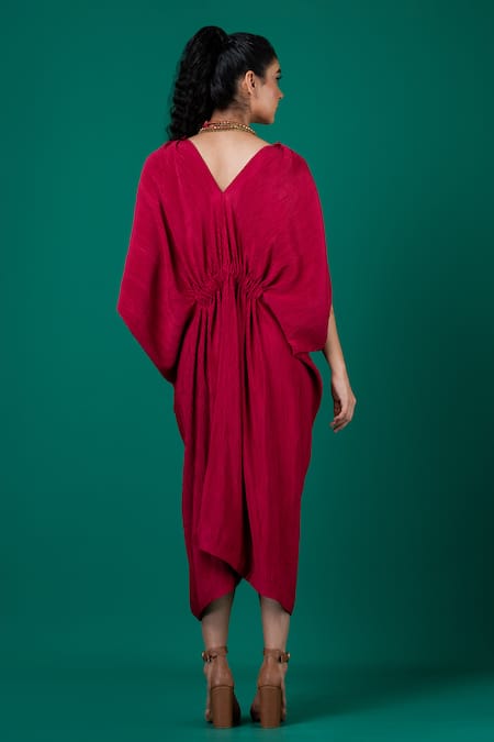 Megha Garg Placement Floral Hand Embroidered Dress 