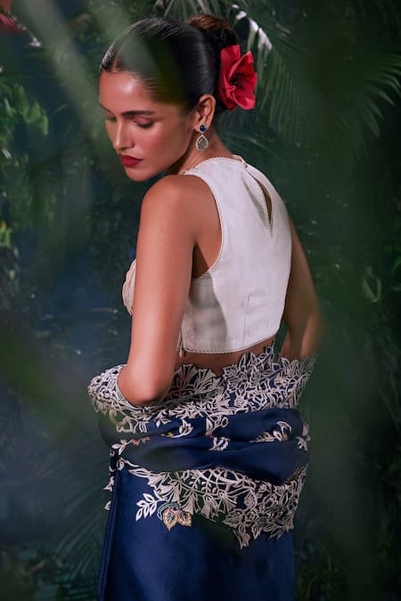 Chandrima Chanderi Applique Embroidered Blouse 