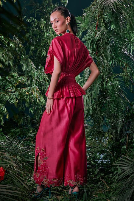 Chandrima Chanderi Pleated Top 