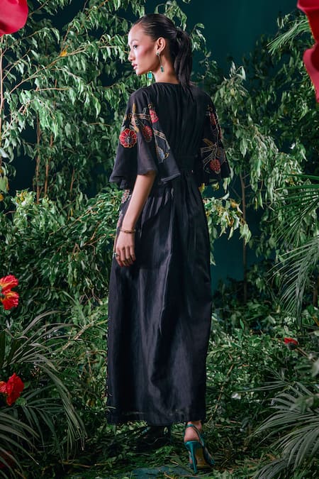 Chandrima Pleated Ruched Dress 