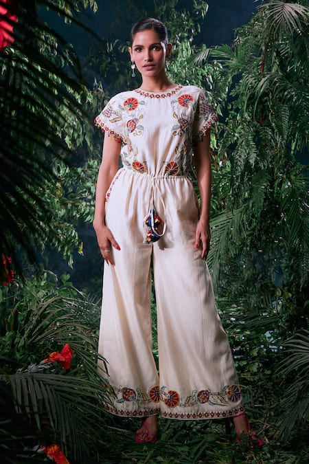 Chandrima Persian Garden Embroidered Jumpsuit 