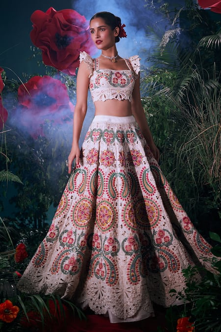 Chandrima Paisley Bloom Work Embellished Lehenga 