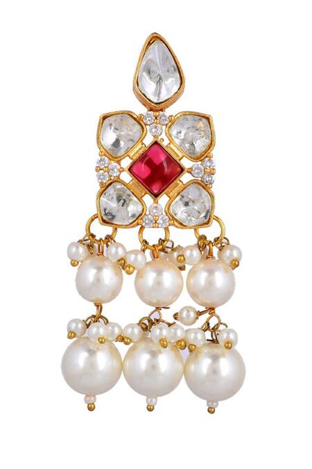 Buy Ishhaara White Pearls, Diamonds, Stones Kundan Embellished Choker Necklace Set Online at Aza Fashions Buy_Ishhaara_White Pearls, Diamonds, Stones Kundan Embellished Choker Necklace Set _Online_at_Aza_Fashions