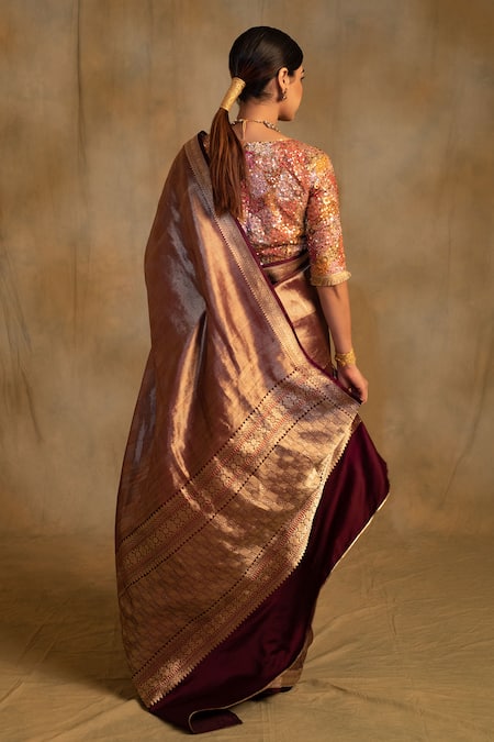 Priyanka Raajiv Laldita Woven Banarasi Saree With Unstitched Blouse Piece 