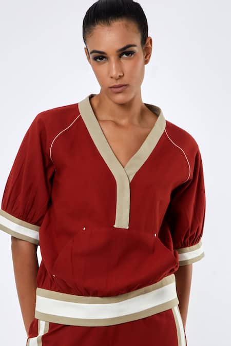 Madder Much_Multi Color Handloom , Embroidery Baku Runner Top And Pant Set _at_Aza_Fashions