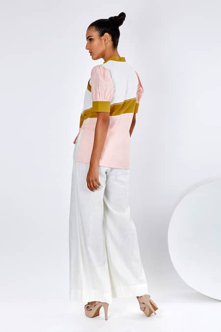 Madder Much Multi Color Handloom , Bandeau Neck Shifu Chef Top And Core Pant Set Online at Aza Fashions Madder Much_Multi Color Handloom , Bandeau Neck Shifu Chef Top And Core Pant Set _Online_at_Aza_Fashions