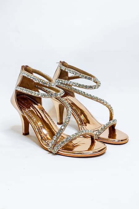 THE ALTER Serena Rhinestone Embellished Strappy Stilettoes 