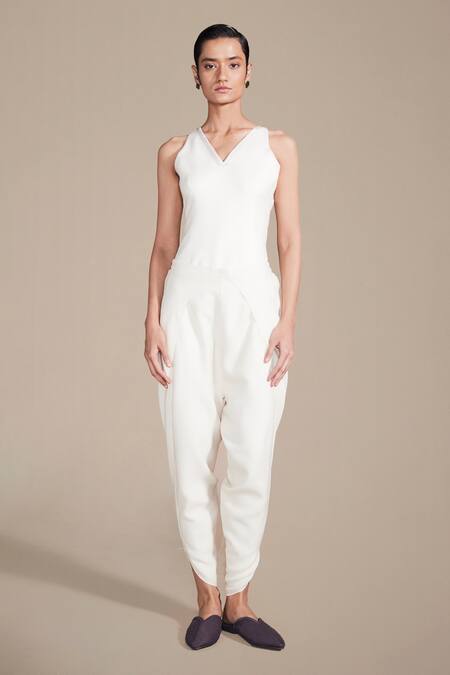 Ampm Ivory Wool Embroidery Resham Cape Dhoti Pant Set Online at Aza Fashions Ampm_Ivory Wool Embroidery Resham Cape Dhoti Pant Set_Online_at_Aza_Fashions