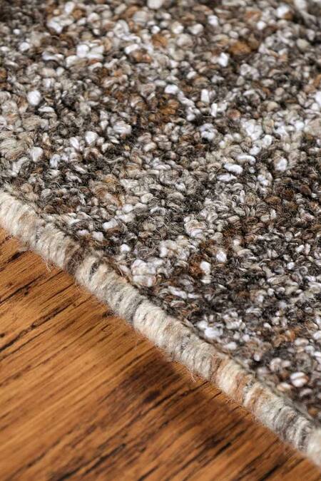 Kaleen India_Brown 80% Wool Hand Tufted Abstract Rectangle Shaped Rug_Online_at_Aza_Fashions