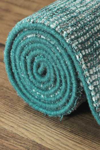Kaleen India_Blue 60% Wool And 40% Viscose Hand Tufted Oval Shaped Rug_Online_at_Aza_Fashions