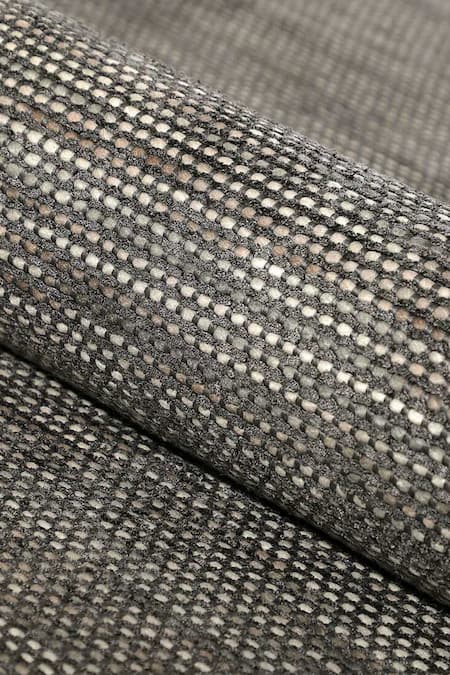 Kaleen India Grey 50% Wool And 50% Viscose Hand Tufted Midnight Oval Shaped Rug at Aza Fashions Kaleen India_Grey 50% Wool And 50% Viscose Hand Tufted Midnight Oval Shaped Rug_at_Aza_Fashions