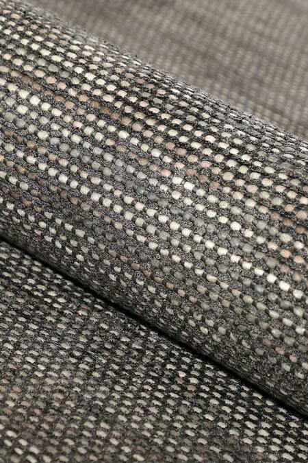 Kaleen India_Grey 50% Wool And 50% Viscose Hand Tufted Midnight Round Shaped Rug_at_Aza_Fashions