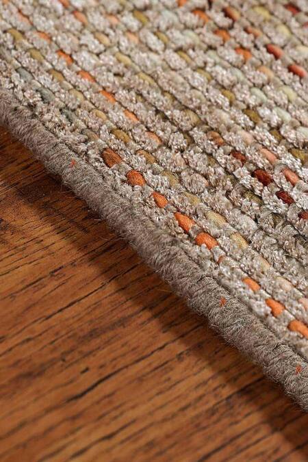 Kaleen India_Multi Color 50% Wool And 50% Viscose Hand Tufted Mocha Oval Shaped Rug_Online_at_Aza_Fashions