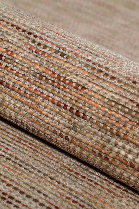 Kaleen India_Multi Color 50% Wool And 50% Viscose Hand Tufted Mocha Oval Shaped Rug_at_Aza_Fashions