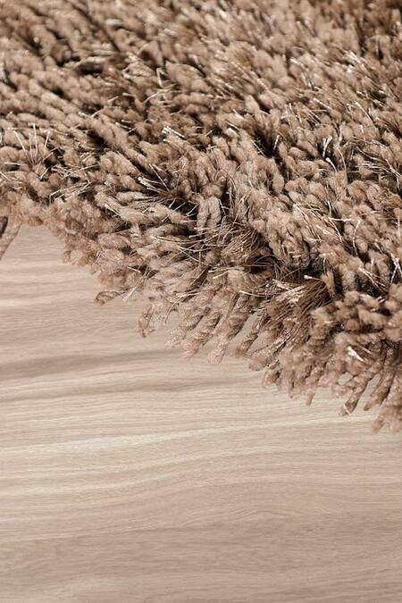 Kaleen India_Brown 100% Polyester Hand Tufted Solid Oval Rug_Online_at_Aza_Fashions