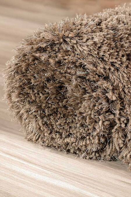 Kaleen India Brown 100% Polyester Hand Tufted Solid Rectangle Rug at Aza Fashions Kaleen India_Brown 100% Polyester Hand Tufted Solid Rectangle Rug_at_Aza_Fashions