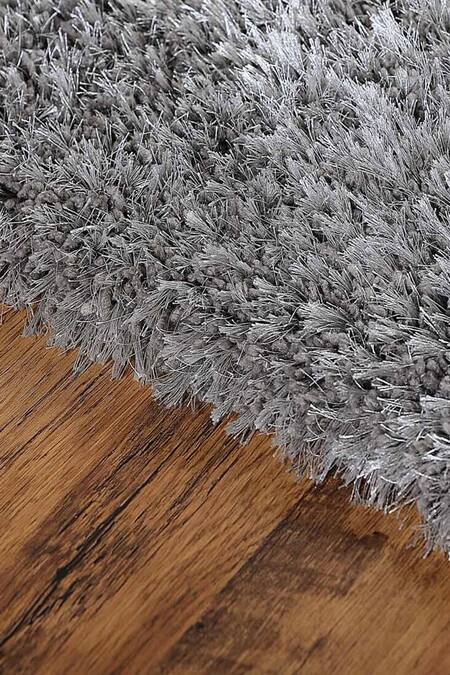 Kaleen India_Silver 100% Polyester Hand Tufted Solid Octagon Rug_Online_at_Aza_Fashions