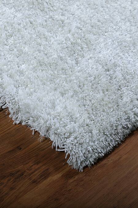 Buy_Kaleen India_White 100% Polyester Hand Tufted Rectangle Shaped Rug_Online_at_Aza_Fashions
