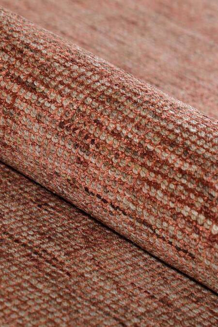 Buy_Kaleen India_Orange 60% Wool, 40% Viscose Handwoven Checkered Pattern Rectangle Shaped Rug