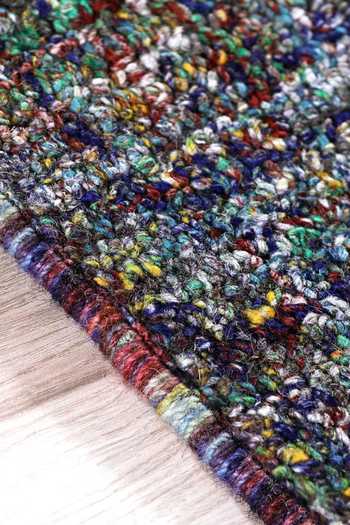 Kaleen India_Multi Color 80% Wool And 20% Viscose Confetti Abstract Pattern Octagon-shaped Rug_Online_at_Aza_Fashions