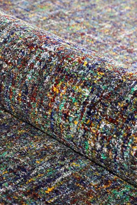 Buy_Kaleen India_Multi Color 80% Wool And 20% Viscose Confetti Abstract Pattern Oval-shaped Rug