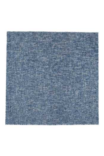 Kaleen India_Blue 80% Wool And 20% Viscose Hand Tufted Denim Abstract Pattern Round-shaped Rug_at_Aza_Fashions