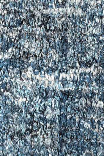 Shop_Kaleen India_Blue 80% Wool And 20% Viscose Hand Tufted Denim Abstract Pattern Round-shaped Rug