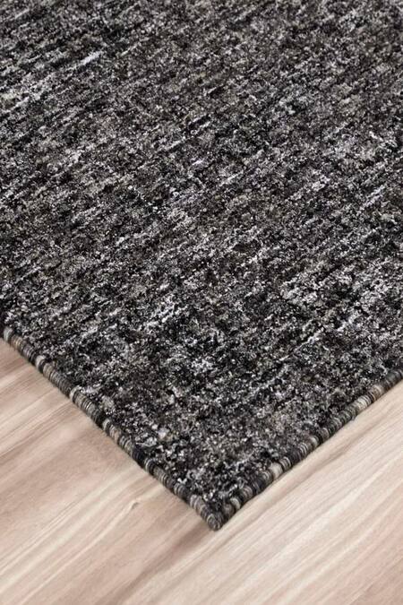 Buy_Kaleen India_Black 80% Wool And 20% Viscose Hand Ebony Abstract Pattern Rectangular-shaped Rug_Online_at_Aza_Fashions