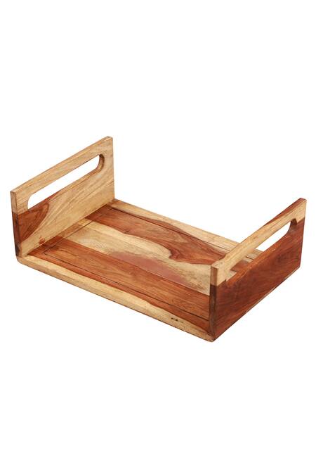 Buy_Manor House_Brown Wood Aachman Bed Laptop Table_Online_at_Aza_Fashions