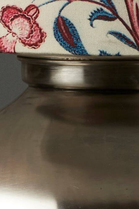 Ritu Kumar_Grey Brass Lamp Base Singe Pc_Online_at_Aza_Fashions