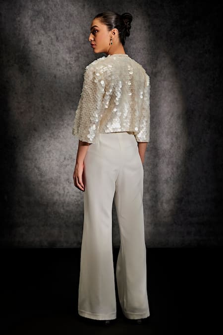 Studio22 By Pulkita Arora Bajaj Paradise Sequin Embellished Jacket Pant Set For Kids