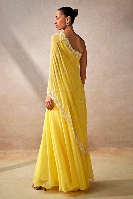 Studio22 By Pulkita Arora Bajaj Sunkissed Vine Garden Embroidered One Shoulder Jumpsuit 