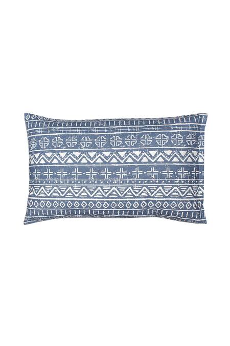 Buy House This Blue 100% Cotton Printed Kullu Patti Double Bed Set Buy_House This_Blue 100% Cotton Printed Kullu Patti Double Bed Set