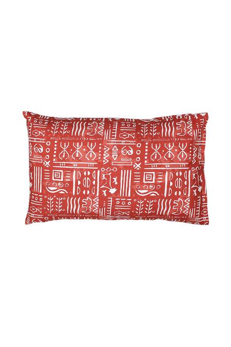 Buy House This Red 100% Cotton Printed Gamathi Double Bed Set Buy_House This_Red 100% Cotton Printed Gamathi Double Bed Set