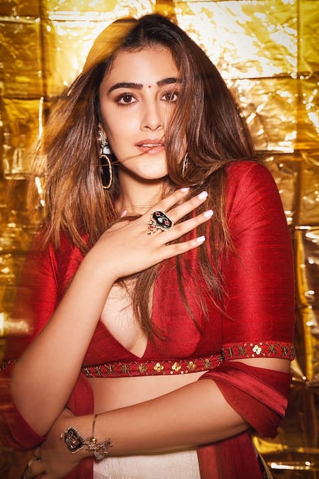 Buy_Priyal Prakash_Multi Color Organza, Sequins, Zari, Chess Board Pattern Lehenga Set 