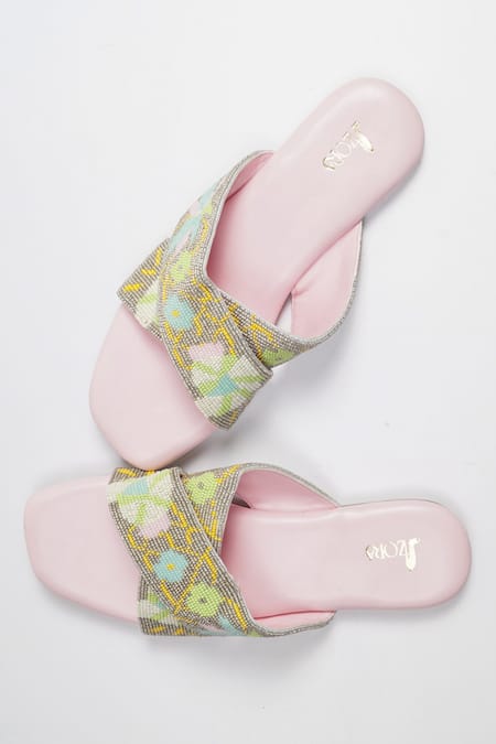 Azora Farasha Bead Embroidered Flats 