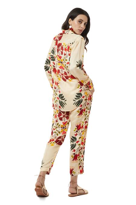 Ankita Floral Print High Low Shirt 
