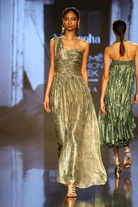 Nirmooha Pleated Draped Jumpsuit 