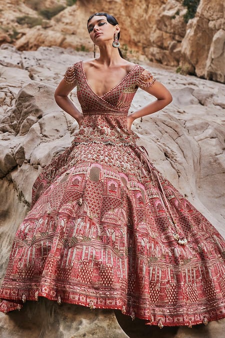 Eeksha Elara Jharokha Embroidered Lehenga Set 