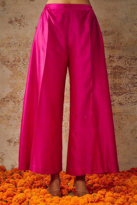 Shop The Aarya Pink Viscose, Chanderi, Organza Beads, Glass Placement Embroidered Kurta Set Online at Aza Fashions Shop_The Aarya_Pink Viscose, Chanderi, Organza Beads, Glass Placement Embroidered Kurta Set _Online_at_Aza_Fashions