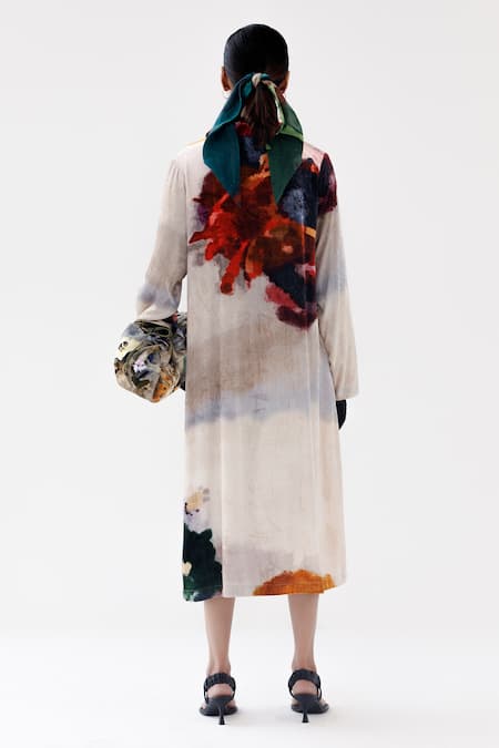 Yavi Lara Silk Velvet Dress 