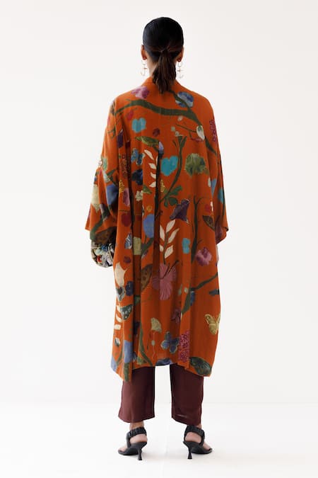 Yavi Audrey Vine Garden Print Shirt Dress 