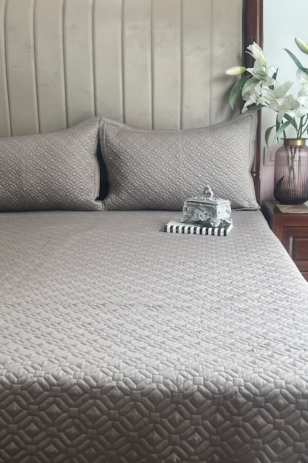 Sadyaska Green 100% Cotton Tulum Quilted Reversible Bedspread Set