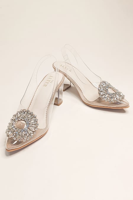 The Alter Beige Crystals Layla Embellished Block Heels at Aza Fashions The Alter_Beige Crystals Layla Embellished Block Heels _at_Aza_Fashions