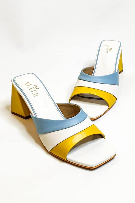 Color block store high heels